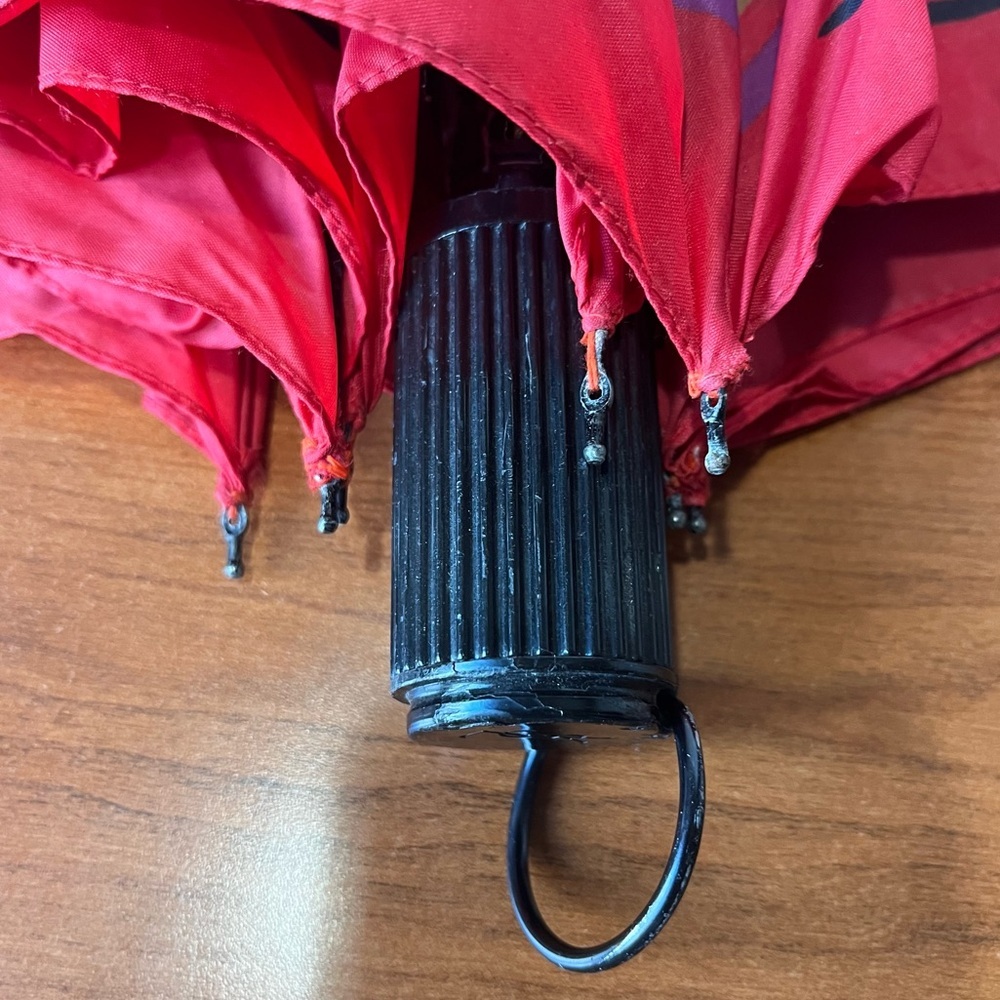 Vintage Yves Saint Laurent Umbrella Pink Purple Black Tan - Picture 6 of 16